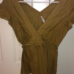 Mustard yellow blouse-matches the Ck skirt listed